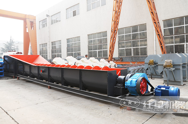 螺旋洗砂機(jī),占地面積較大 螺旋洗砂機(jī),占地面積較大