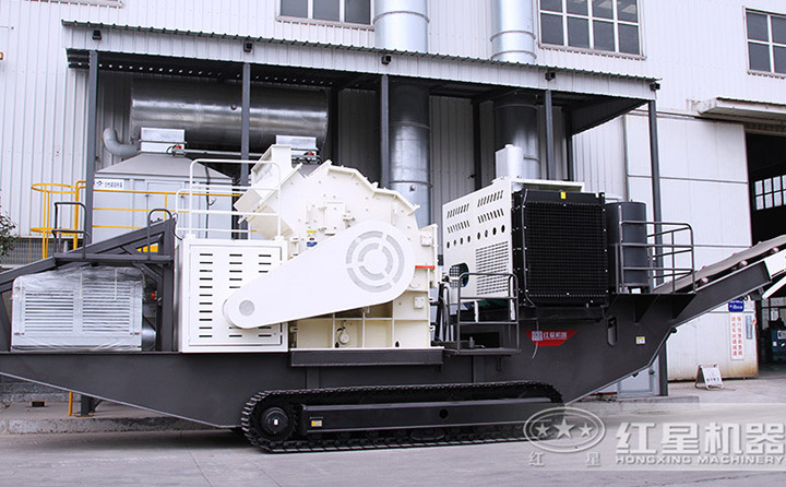 時產(chǎn)300噸建筑垃圾履帶移動粉碎機