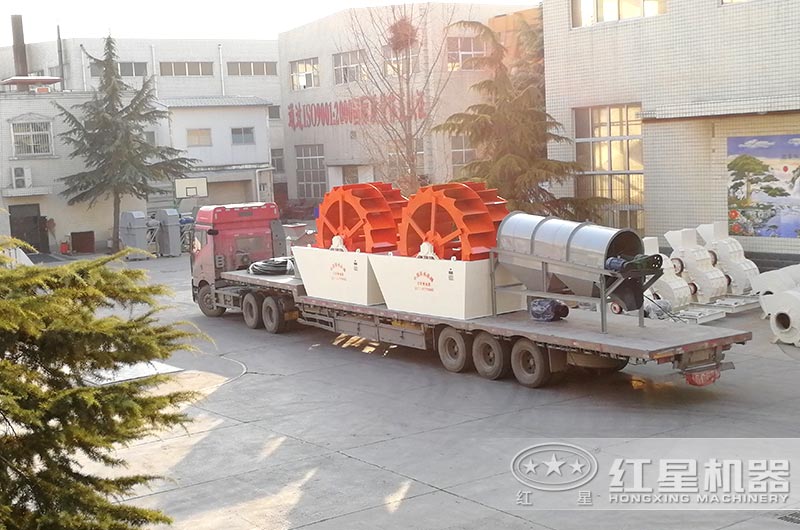 一套洗沙機械設備發(fā)往河南周口 一套洗沙機械設備發(fā)往河南周口