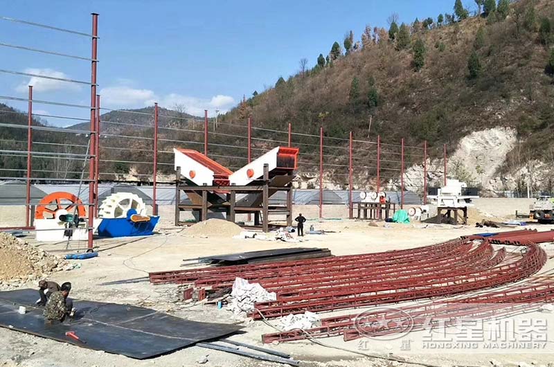 河南客戶小型制砂廠正在建設(shè)中 河南客戶小型制砂廠正在建設(shè)中