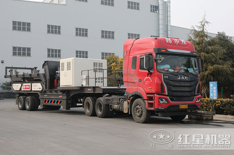 流動石子加工機直接開往客戶現場 流動石子加工機直接開往客戶現場