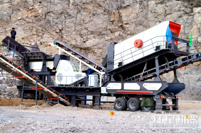 單臺作業的移動建筑垃圾破碎站 單臺作業的移動建筑垃圾破碎站