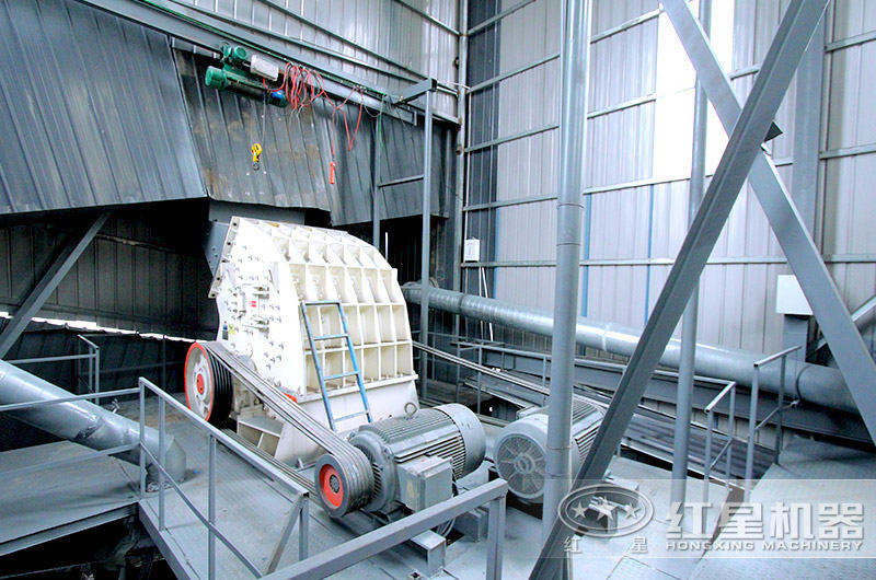 錘式廢舊石料制砂機生產現場圖片 錘式廢舊石料制砂機生產現場圖片