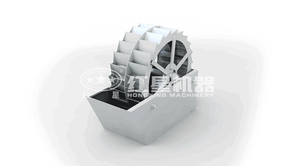 輪斗式洗砂機工作原理圖 輪斗式洗砂機工作原理圖