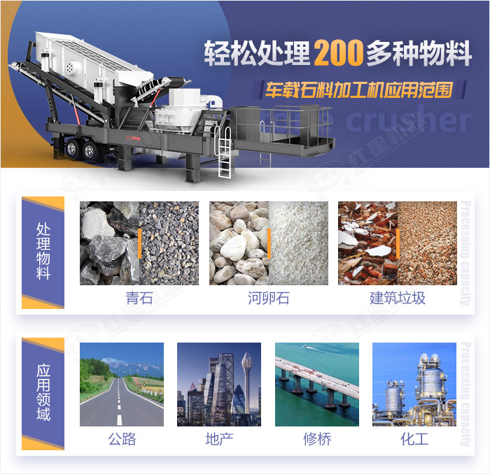移動石子粉碎一體機適用物料 移動石子粉碎一體機適用物料