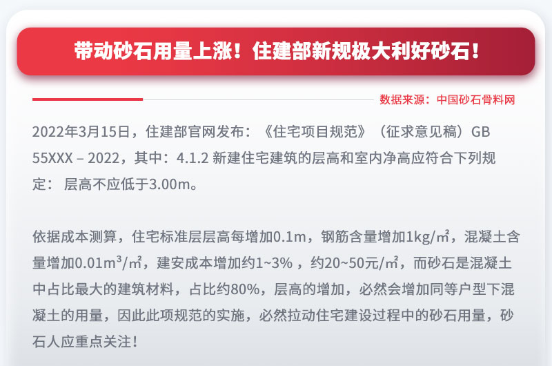 帶動砂石用量上漲,投資砂石料生產設備前景大好 帶動砂石用量上漲,投資砂石料生產設備前景大好